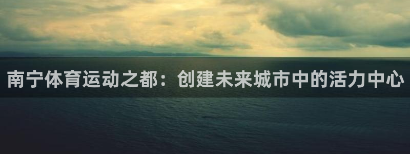 a8体育篮球：南宁体育运动之都：创建未来城市中的活力中心